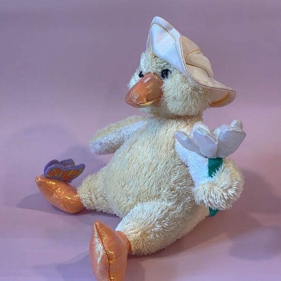 Commonwealth Toys Duck holding Flower w Butterfly & White Hat Excellent Used Co… - Picture 5 of 8
